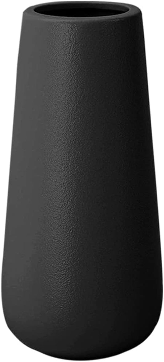 Tall 11" Matte Black Ceramic Vase - Modern Home Decor for Pampas Grass