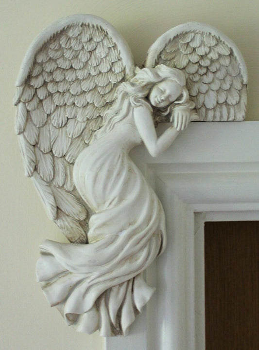 Angel Wings Sculpture Ornament Set Door Frame Garden Home Decor Secret Fairy